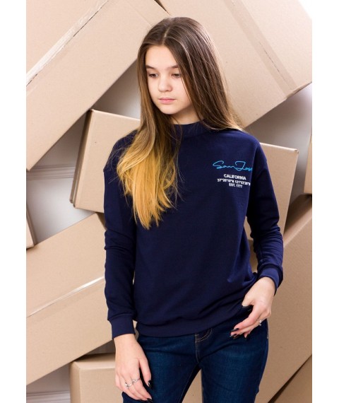 Sweatshirt for girls Wear Your Own 164 Blue (6234-057-33-v1)