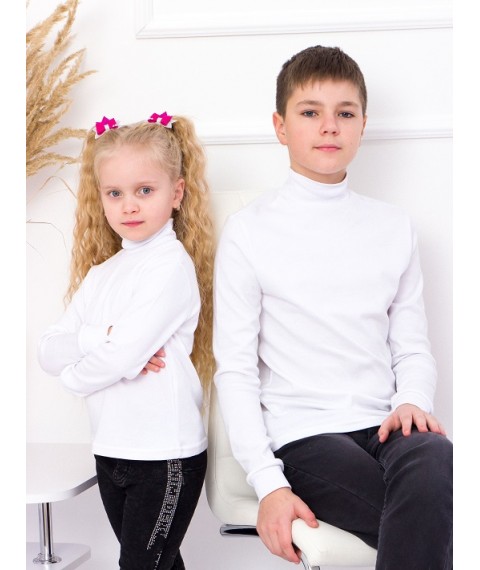 Turtleneck for children (teenagers) Wear Your Own 134 White (6236-038-v4)