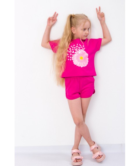 Комплект для дівчинки (футболка+шорти) Носи Своє 134 Рожевий (6243-057-33-1-v13)