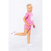 Комплект для дівчинки (футболка+шорти) Носи Своє 128 Рожевий (6243-057-33-1-v3)