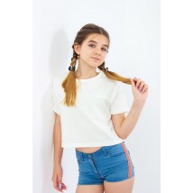 Short t-shirt for girls Wear Your Own 152 White (6249-057-v23)