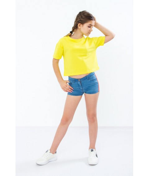 Short t-shirt for girls Wear Your Own 134 Yellow (6249-057-v42)