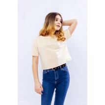 Short t-shirt for girls Wear Your Own 164 Beige (6249-057-v9)