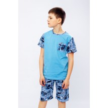 Pajamas for boys (teens) Wear Your Own 146 Blue (6250-002-v16)