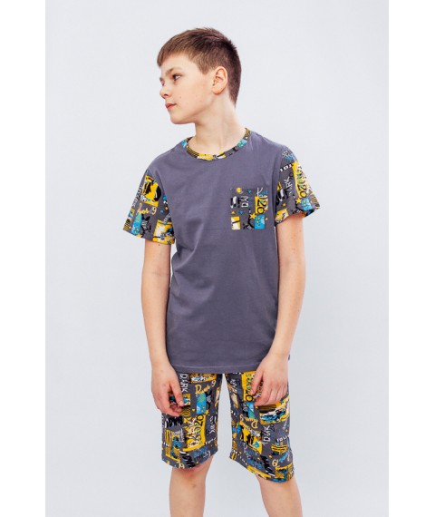 Pajamas for boys (teens) Wear Your Own 158 Gray (6250-002-v4)