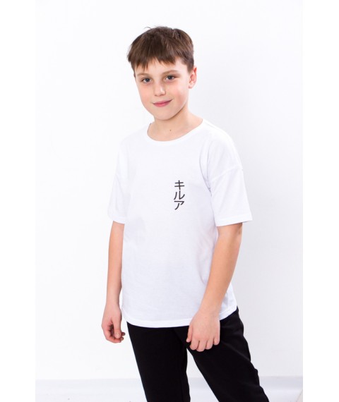 T-shirt for a boy (adolescent) Wear Your Own 152 White (6263-001-33Н-v10)
