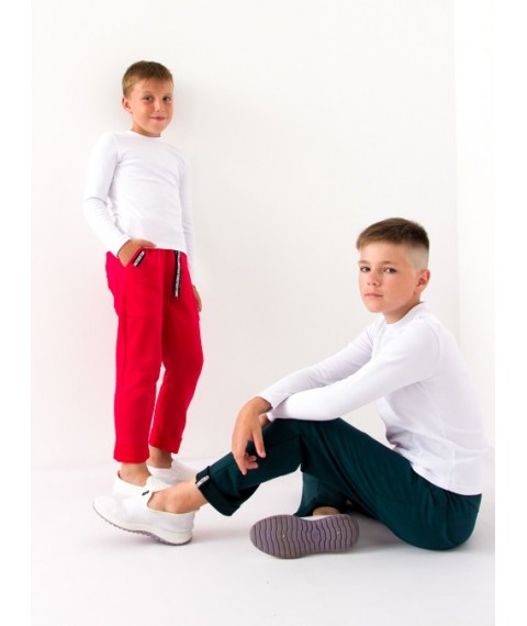 Pants for boys Wear Your Own 158 Red (6266-057-v17)