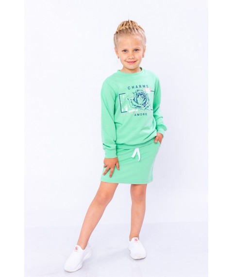 Set for a girl (jumper + skirt) Wear Your Own 104 Green (6268-057-33-v31)