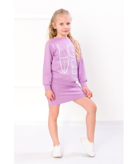 Set for a girl (jumper + skirt) Wear Your Own 110 Purple (6268-057-33-v25)