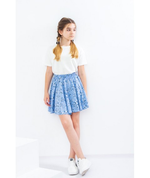 Skirt for a girl "Summer" Wear Your Own 152 Blue (6276-102-1-v10)
