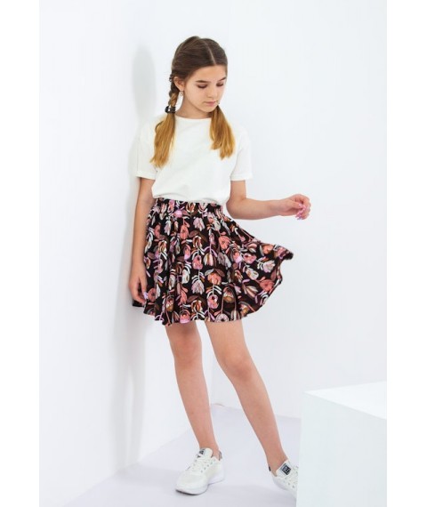 Skirt for a girl "Summer" Wear Your Own 134 Brown (6276-102-1-v20)