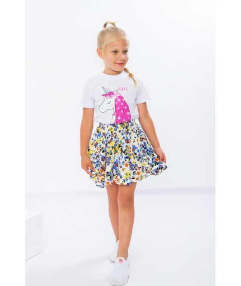 Skirt for a girl "Summer" Wear Your Own 128 White (6276-102-2-v0)