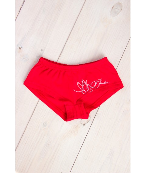 Underpants for girls with a roll (Brazilian) Wear Your Own 158 Red (6277-036-33-v32)