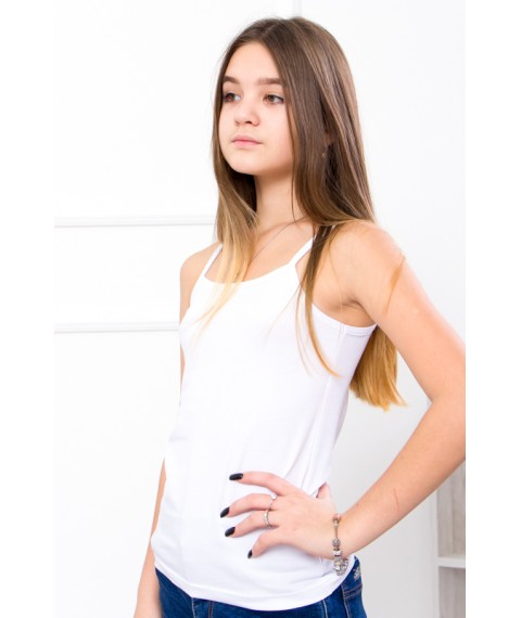 Tank top for girls (teens) Wear Your Own 152 White (6289-036-v9)