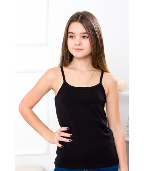 Tank top for girls (teens) Wear Your Own 140 Black (6289-036-v0)