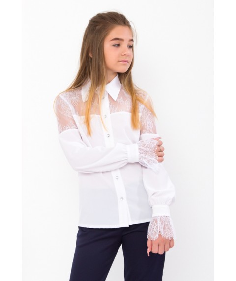 Blouse for girls Wear Your Own 128 White (6294-066-v1)
