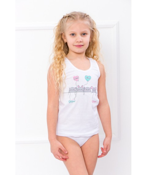 A set of T-shirts and underpants for girls with shaped rubber Nosy Svoe 98 White (6327-000-33-v0)