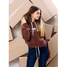 Jumper for girls (teens) Wear Your Own 140 Brown (6329-057-33-v2)