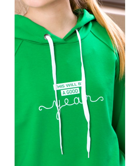 Jumper for girls (teens) Wear Your Own 164 Green (6329-057-33-v15)