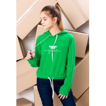 Jumper for girls (teens) Wear Your Own 140 Green (6329-057-33-v1)