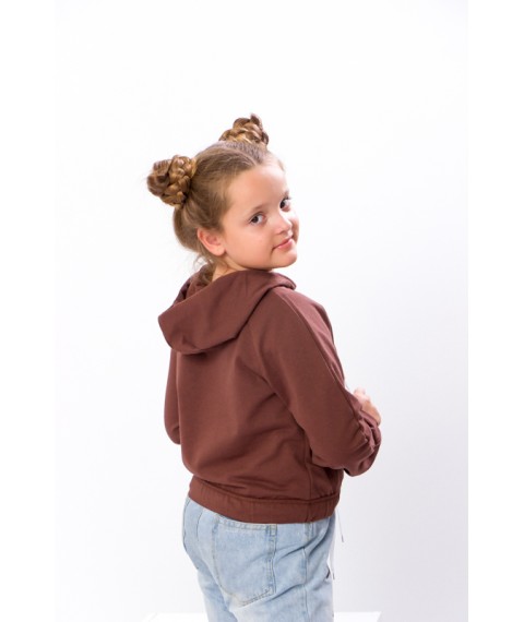 Jumper for girls (teens) Wear Your Own 152 Brown (6329-057-33-v8)