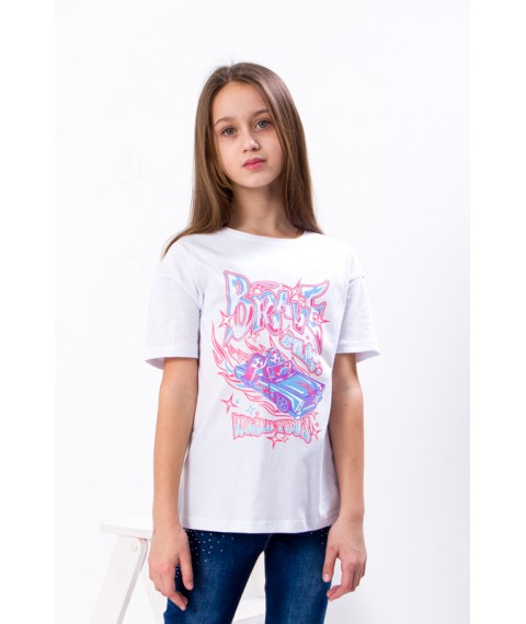 T-shirt for girls (teens) Wear Your Own 146 White (6333-001-33-v4)