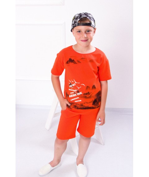 Set for a boy (T-shirt + breeches) Wear Your Own 158 Orange (6336-057-33-1-v0)
