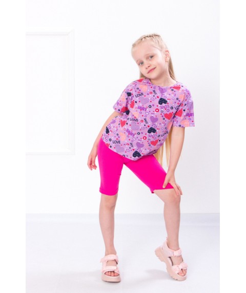 Комплект для дівчинки (футболка+велосипедки) Носи Своє 116 Фіолетовий (6337-002-v0)
