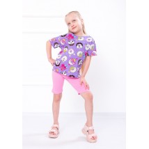 Комплект для дівчинки (футболка+велосипедки) Носи Своє 116 Фіолетовий (6337-002-v1)
