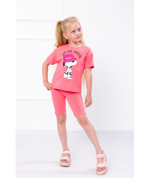 Комплект для дівчинки (футболка+велосипедки) Носи Своє 122 Рожевий (6337-036-33-v5)