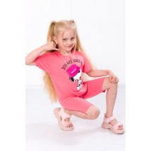 Комплект для дівчинки (футболка+велосипедки) Носи Своє 134 Рожевий (6337-036-33-v9)