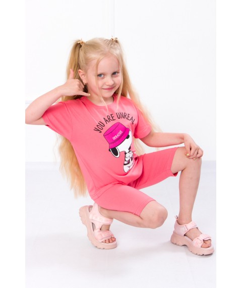 Комплект для дівчинки (футболка+велосипедки) Носи Своє 116 Рожевий (6337-036-33-v2)