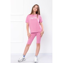 Комплект для дівчинки підлітковий (футболка+велосипедки) Носи Своє 140 Рожевий (6337-036-33-1-v0)