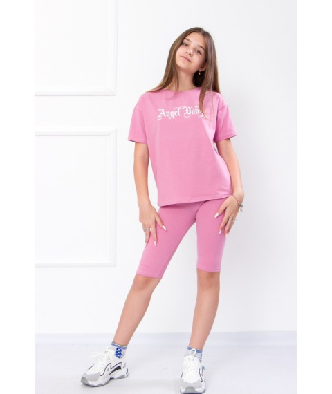 Комплект для дівчинки підлітковий (футболка+велосипедки) Носи Своє 146 Рожевий (6337-036-33-1-v6)