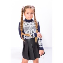 Blouse for girls "Pattern" Wear Your Own 152 Blue (6340-036-33-v30)