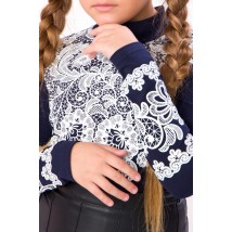 Блуза для дівчинки "Візерунок" Носи Своє 128 Синій (6340-036-33-v14)
