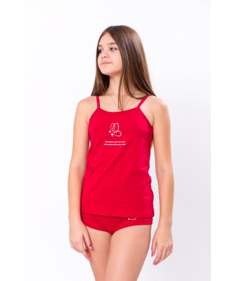 Set for girls (top+underpants) teenage Wear Your Own 146 Red (6345-036-33-1-v4)