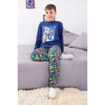 Pajamas for boys (teens) Wear Your Own 164 Blue (6347-002-33-1-v19)