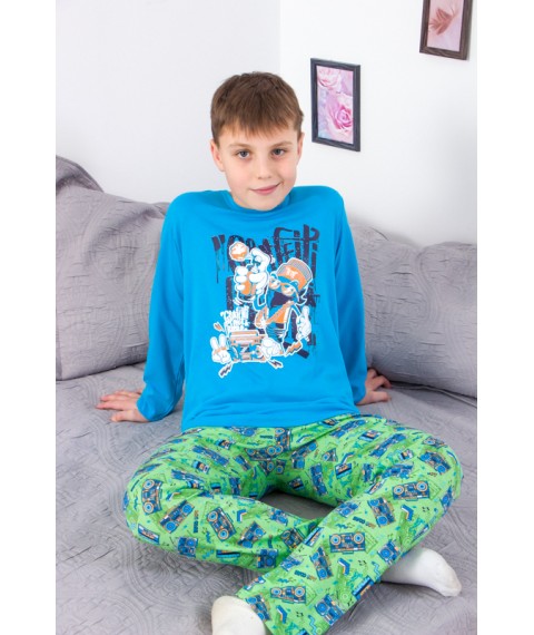Pajamas for boys (teens) Wear Your Own 140 Blue (6347-002-33-1-v3)