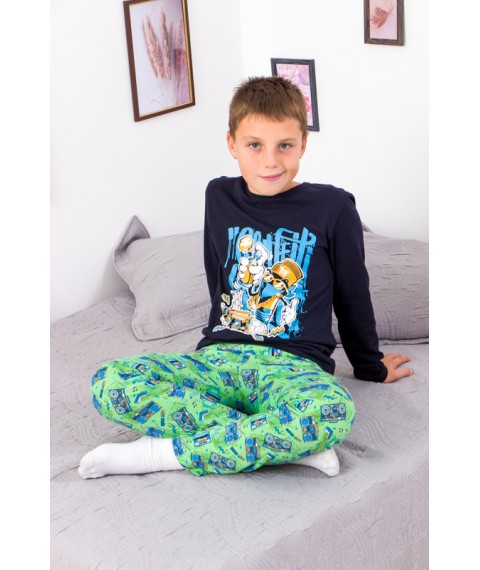 Pajamas for boys (teens) Wear Your Own 164 Blue (6347-002-33-1-v16)