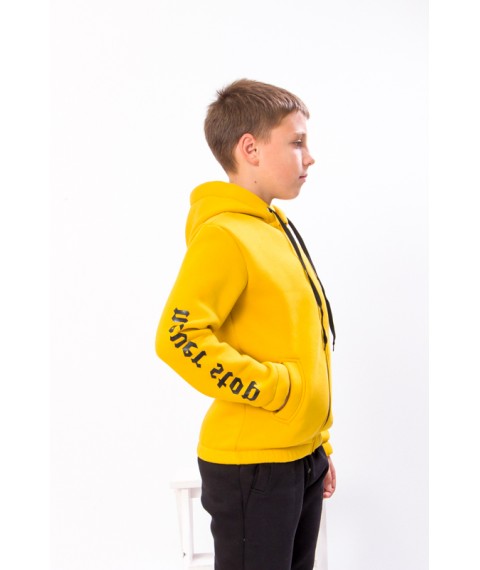 Jumper for boys with a zipper (teenager) Wear Your Own 134 Yellow (6350-025-33-1-v1)
