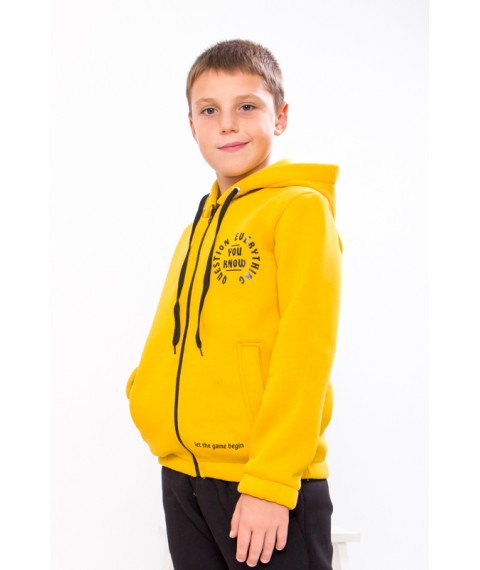 Jumper for a boy with a zipper (adolescent) Wear Your Own 152 Yellow (6350-025-33-1-v13)