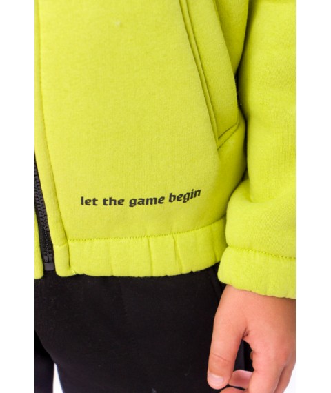 Jumper for boys with a zipper (teenager) Wear Your Own 140 Green (6350-025-33-1-v6)