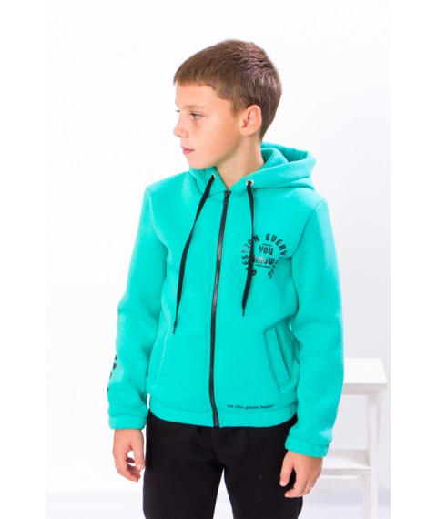 Джемпер для хлопчика на блискавці (підлітковий) Носи Своє 134 Блакитний (6350-025-33-1-v3)