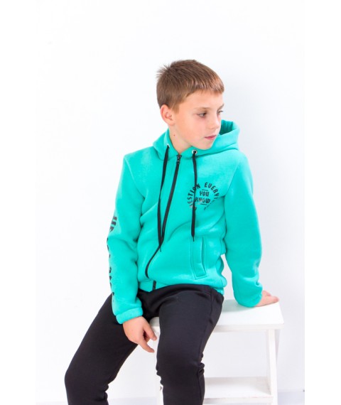 Джемпер для хлопчика на блискавці (підлітковий) Носи Своє 134 Блакитний (6350-025-33-1-v3)