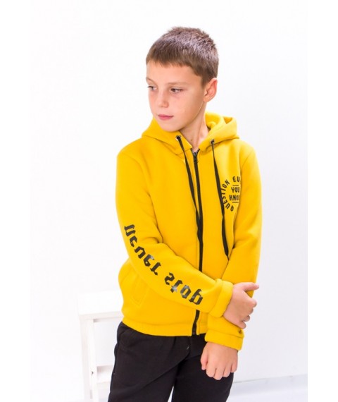 Jumper for a boy with a zipper (teenager) Wear Your Own 164 Yellow (6350-025-33-1-v20)