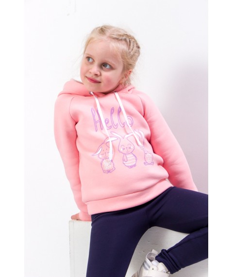 Hoodies for girls Wear Your Own 122 Pink (6353-025-33-5-v9)