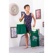 Set of 2 sets for a boy (shirt + boxers) Wear Your Own 110 Green (6358-4-v2)
