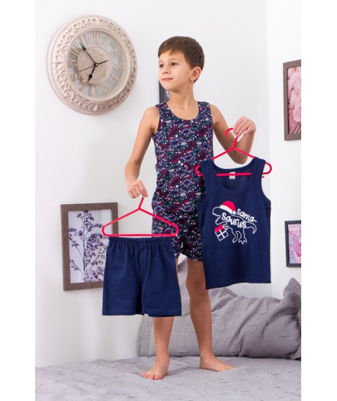 Set of 2 sets for a boy (shirt + boxers) Wear Your Own 116 Blue (6358-4-v3)