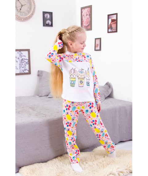 Pajamas for girls (with 2 buttons) Wear Your Own 116 Pink (6365-002-33-5-v4)